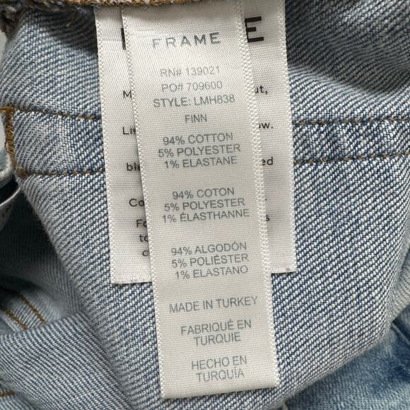 Frame Women's Blue London Los Angeles Denim Mid Rise L'Homme Slim Jeans Size 31 - Picture 10 of 11